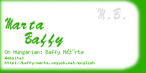 marta baffy business card